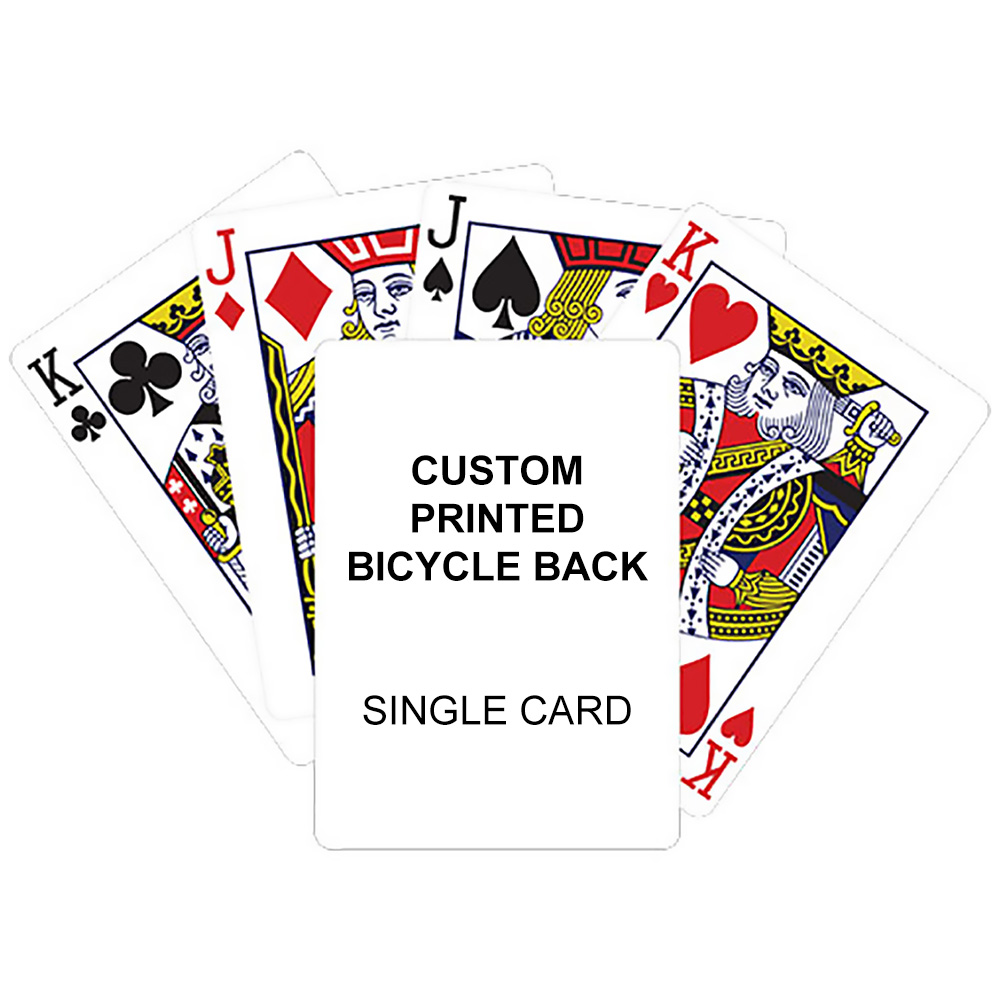 Custom Printed Cards Back (Bicycle) Single Card - PRINT ON MAGIC With Custom Playing Card Template