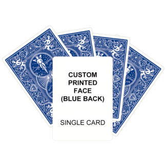 Custom Printed Cards Face (Blue Back Bicycle) Single Card